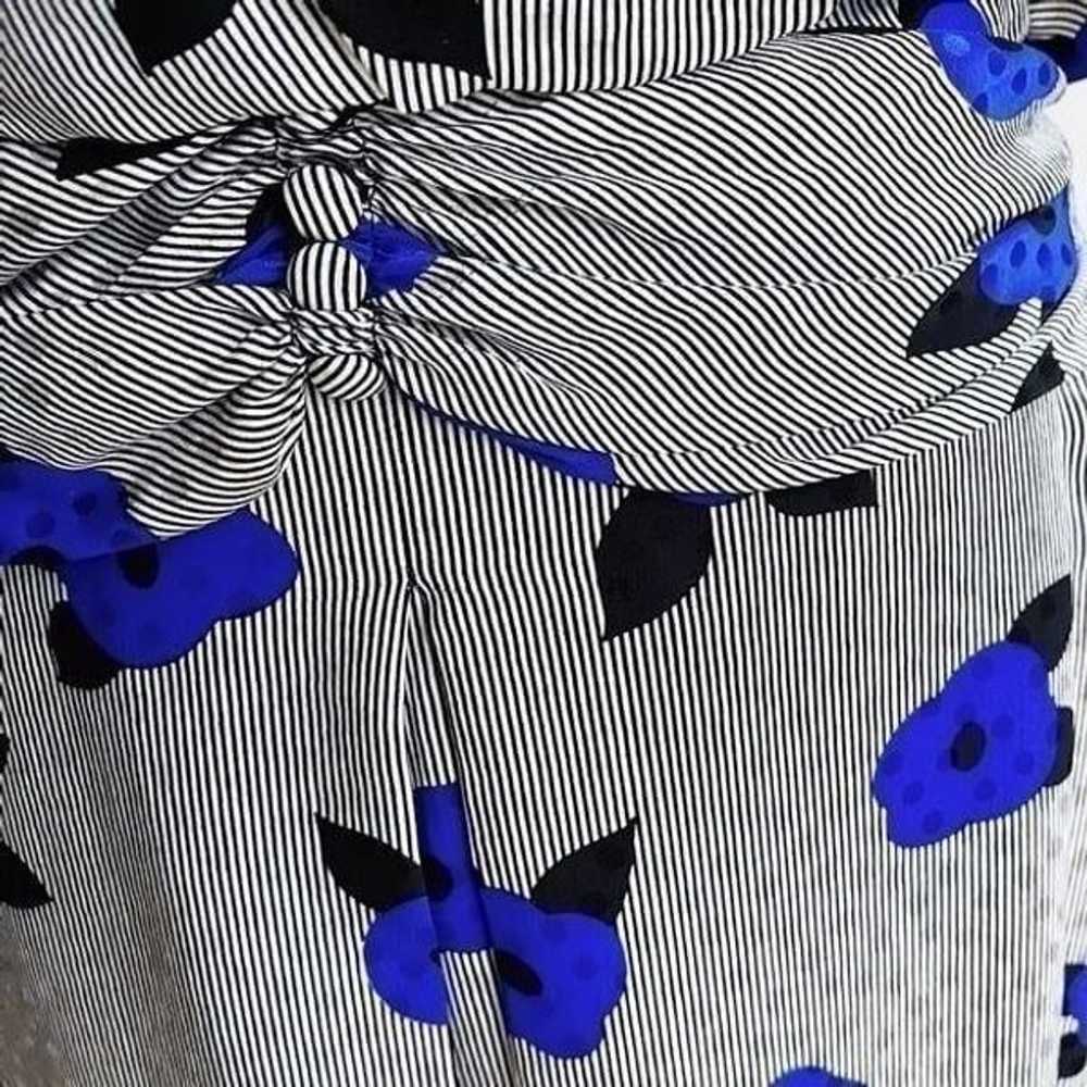 VINTAGE RAUL BLANCO | Stunning Silk Blue Poppy Dr… - image 6