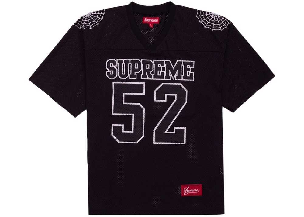 Supreme Supreme Spiderweb Football Jersey Black M - image 1