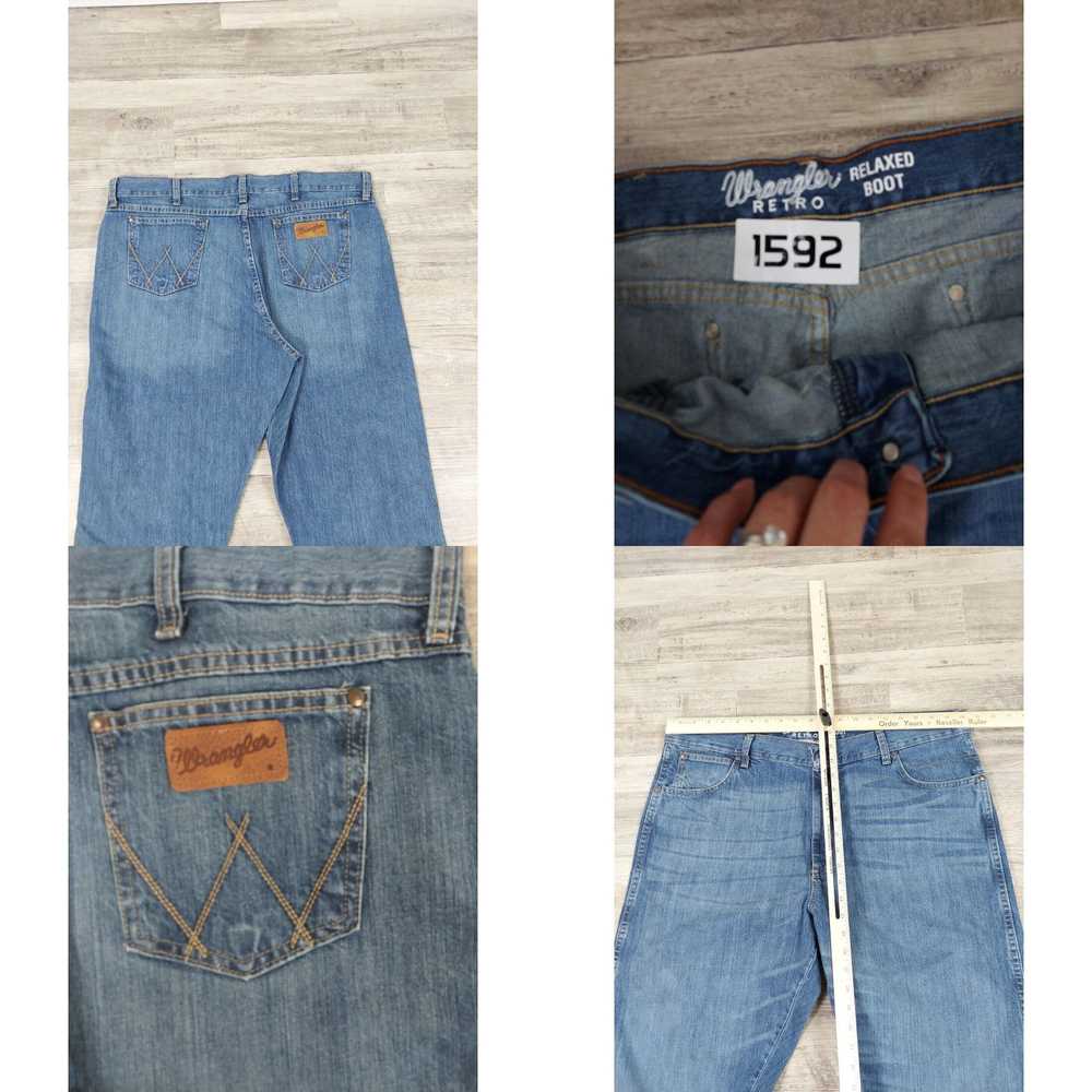 Wrangler Wrangler Retro Jeans Mens 40X34 Blue Rel… - image 4