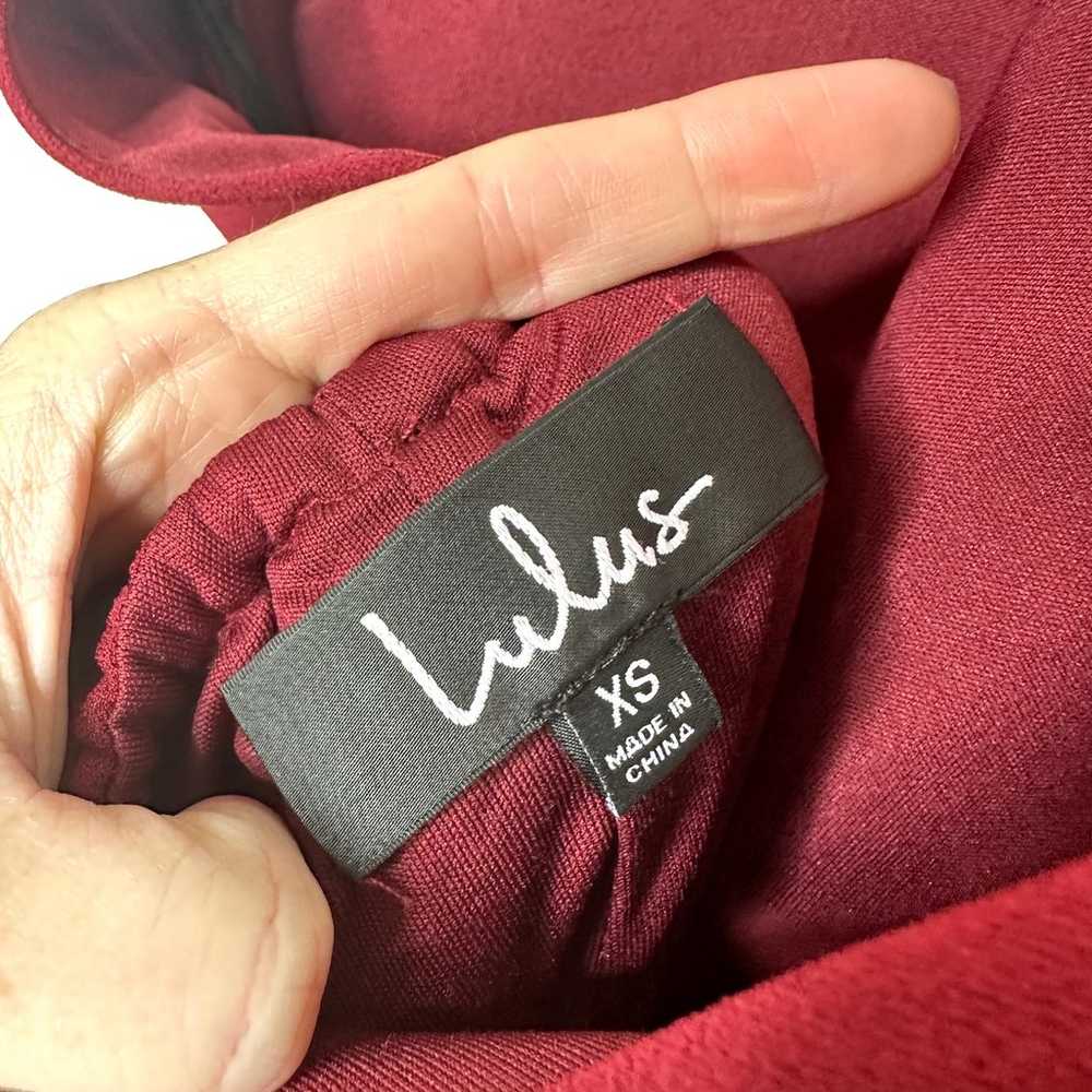 Lulus Forever Romance Burgundy Red Lined Backless… - image 10