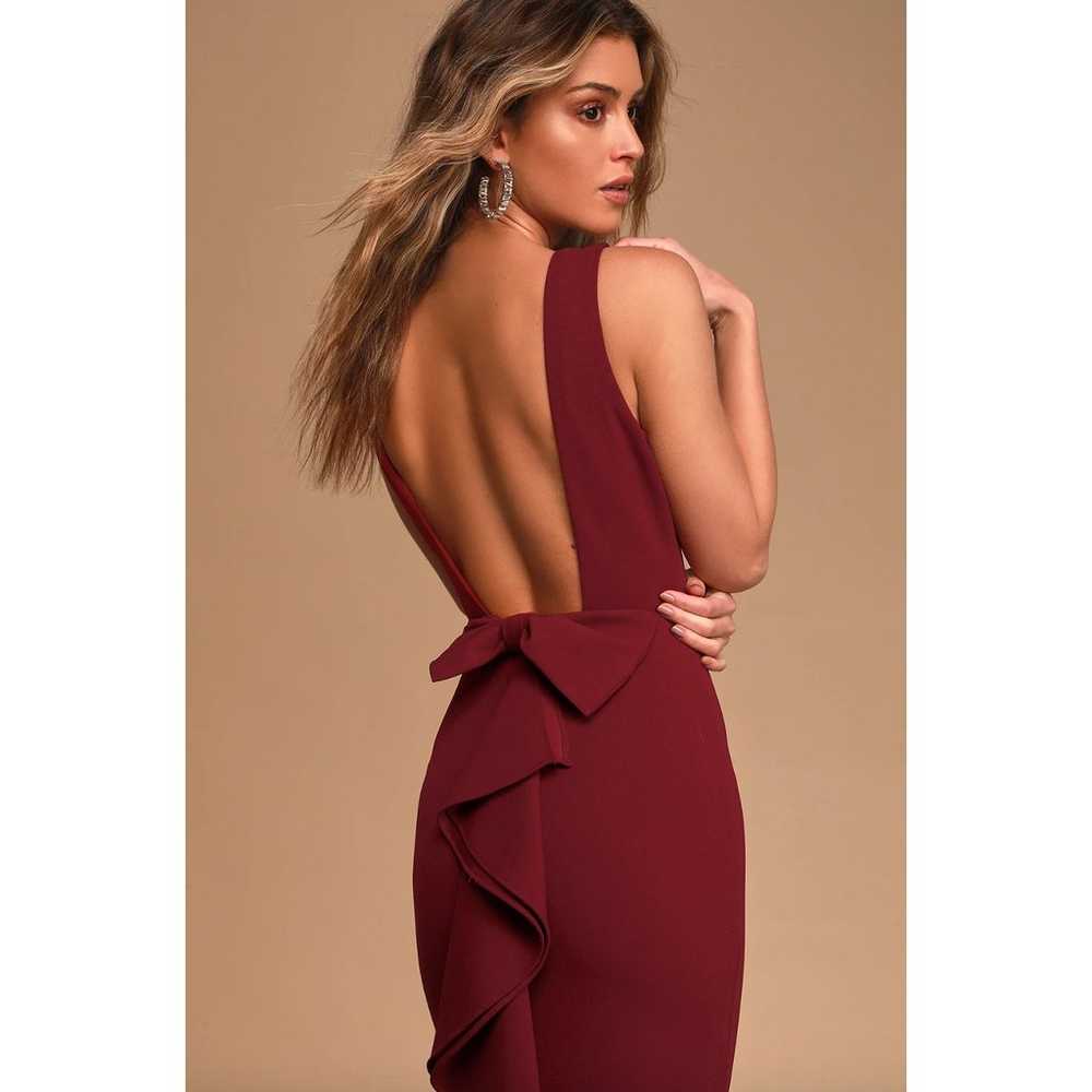 Lulus Forever Romance Burgundy Red Lined Backless… - image 8