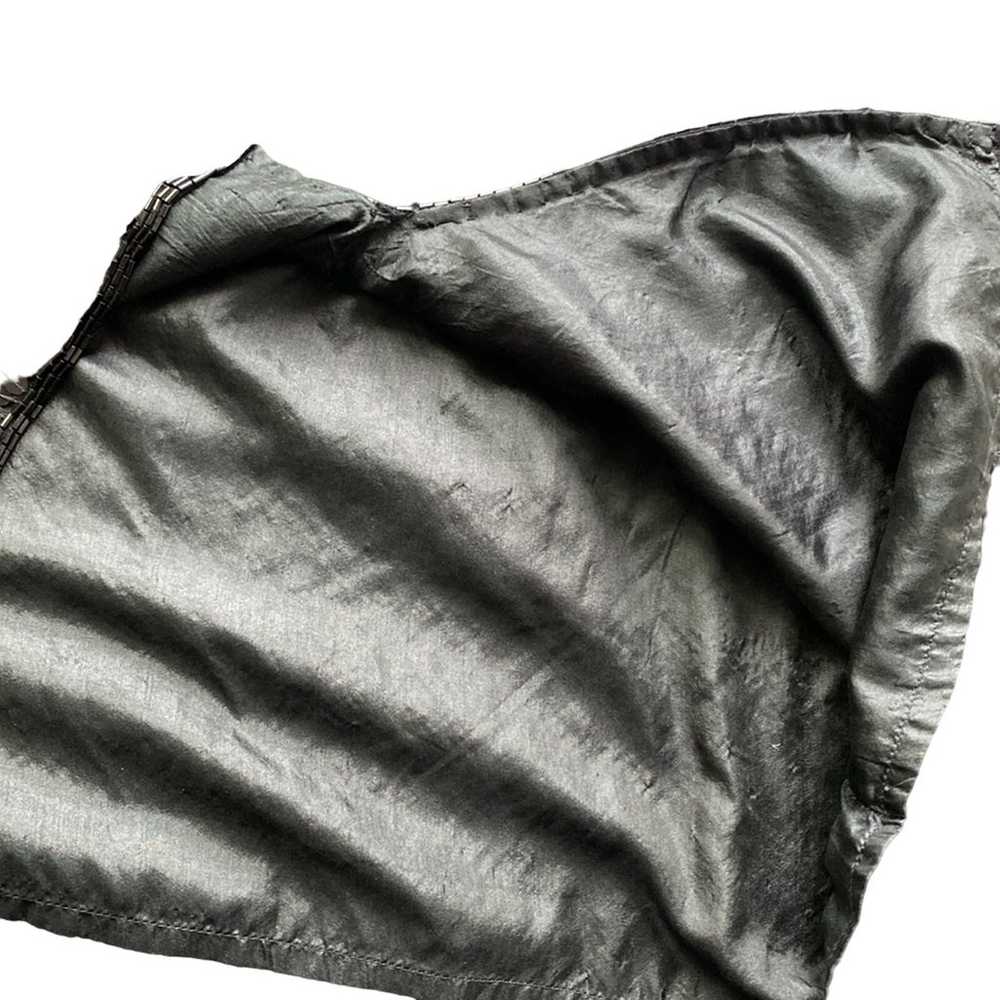 VINTAGE Black Sequin Slip Dress Size 6 - image 11