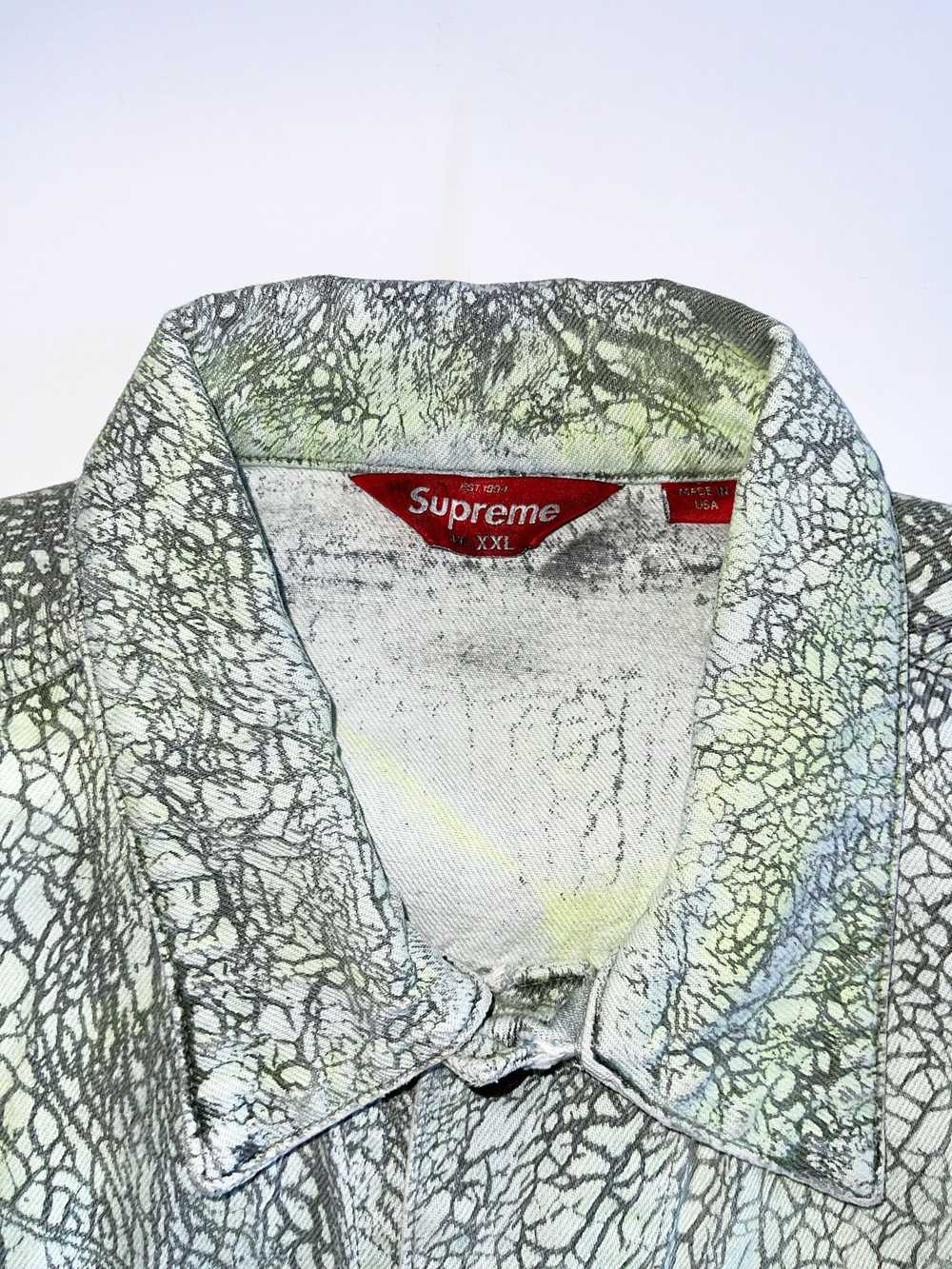 Supreme Dyed/Crackle Effect Denim Jacket - image 3