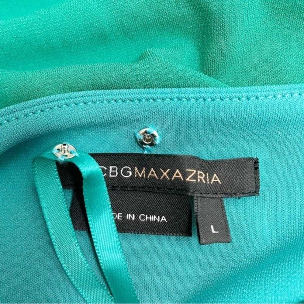 BCBG MaxAzria Halter Dress Teal & Aqua Color-bloc… - image 5