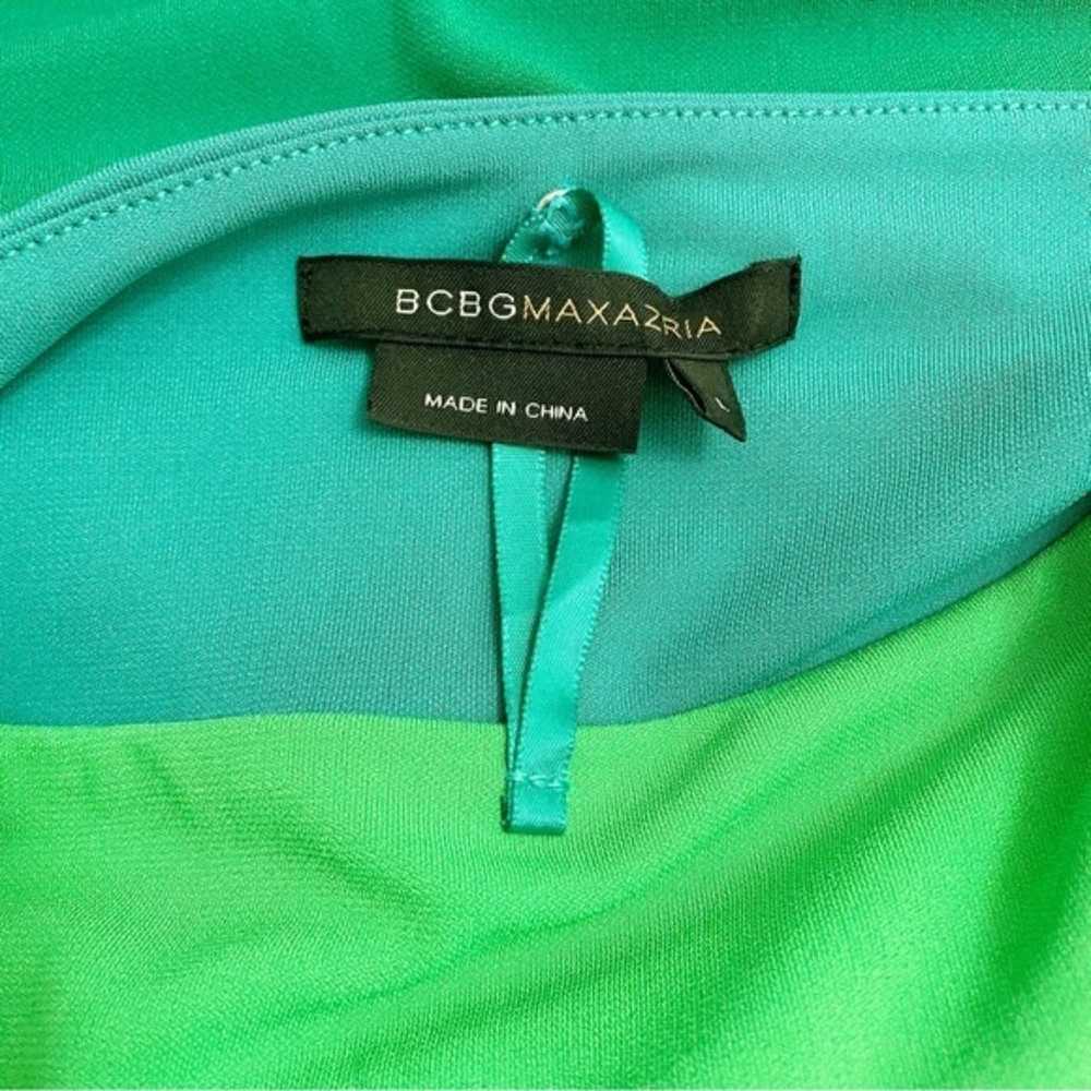 BCBG MaxAzria Halter Dress Teal & Aqua Color-bloc… - image 6