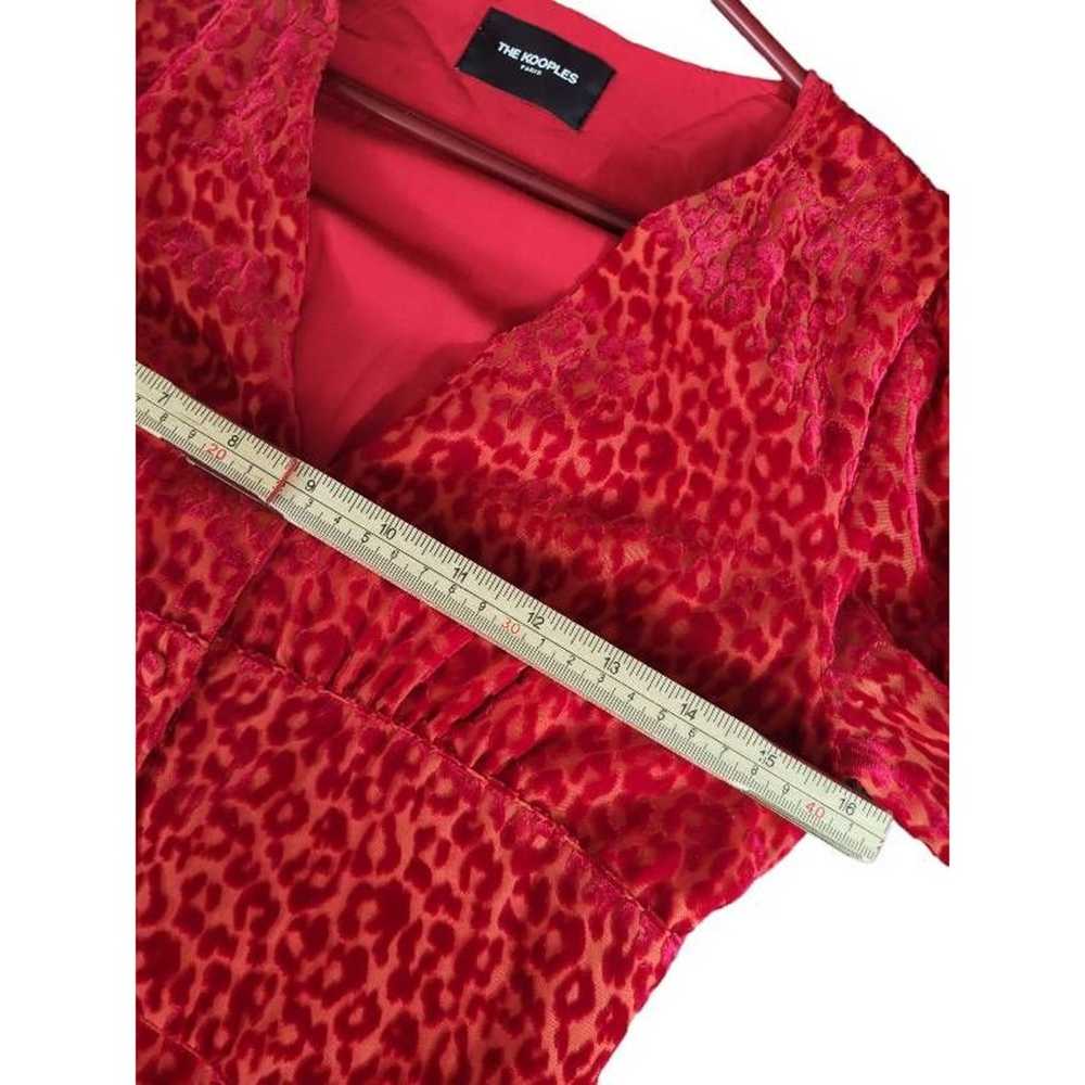 The Kooples Fit Flare Dress Women's 0 Red Leopard… - image 3