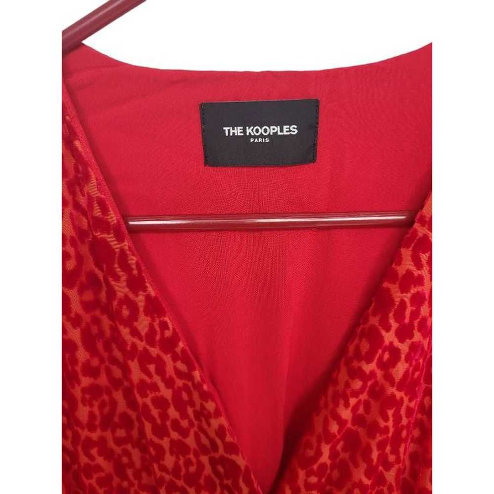 The Kooples Fit Flare Dress Women's 0 Red Leopard… - image 5