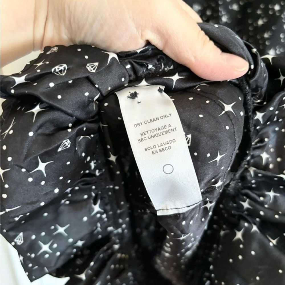 Frame black silk tiered starry ruffled mini dress… - image 7