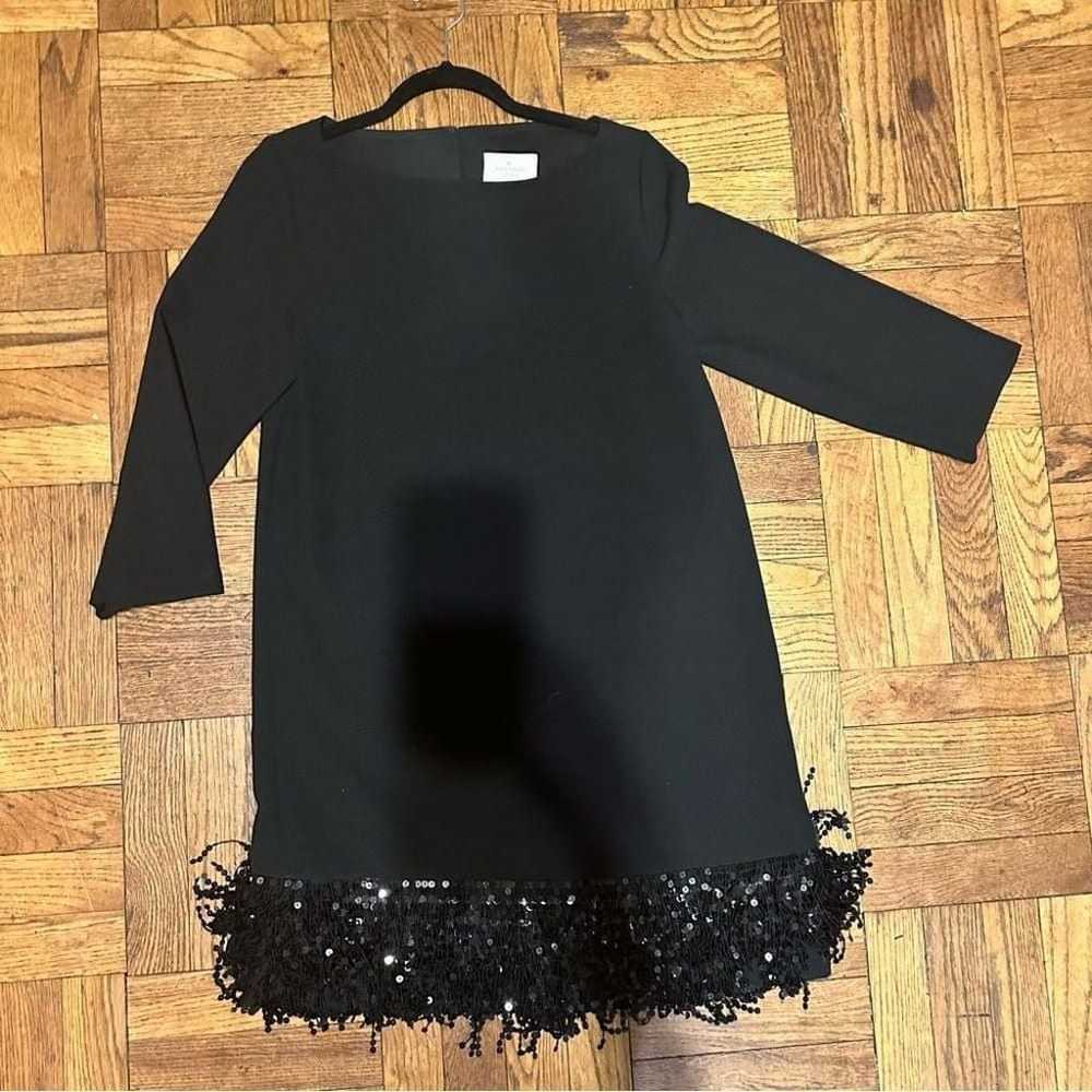 Kate Spade New York Shift Dress Black Sequin Embe… - image 3