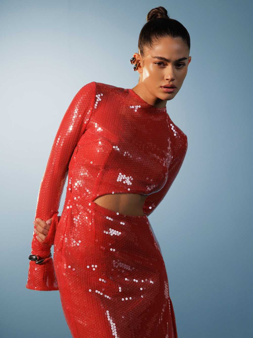 Galia Lahav Cabernet | Red Evening Dress | PRE-OW… - image 2