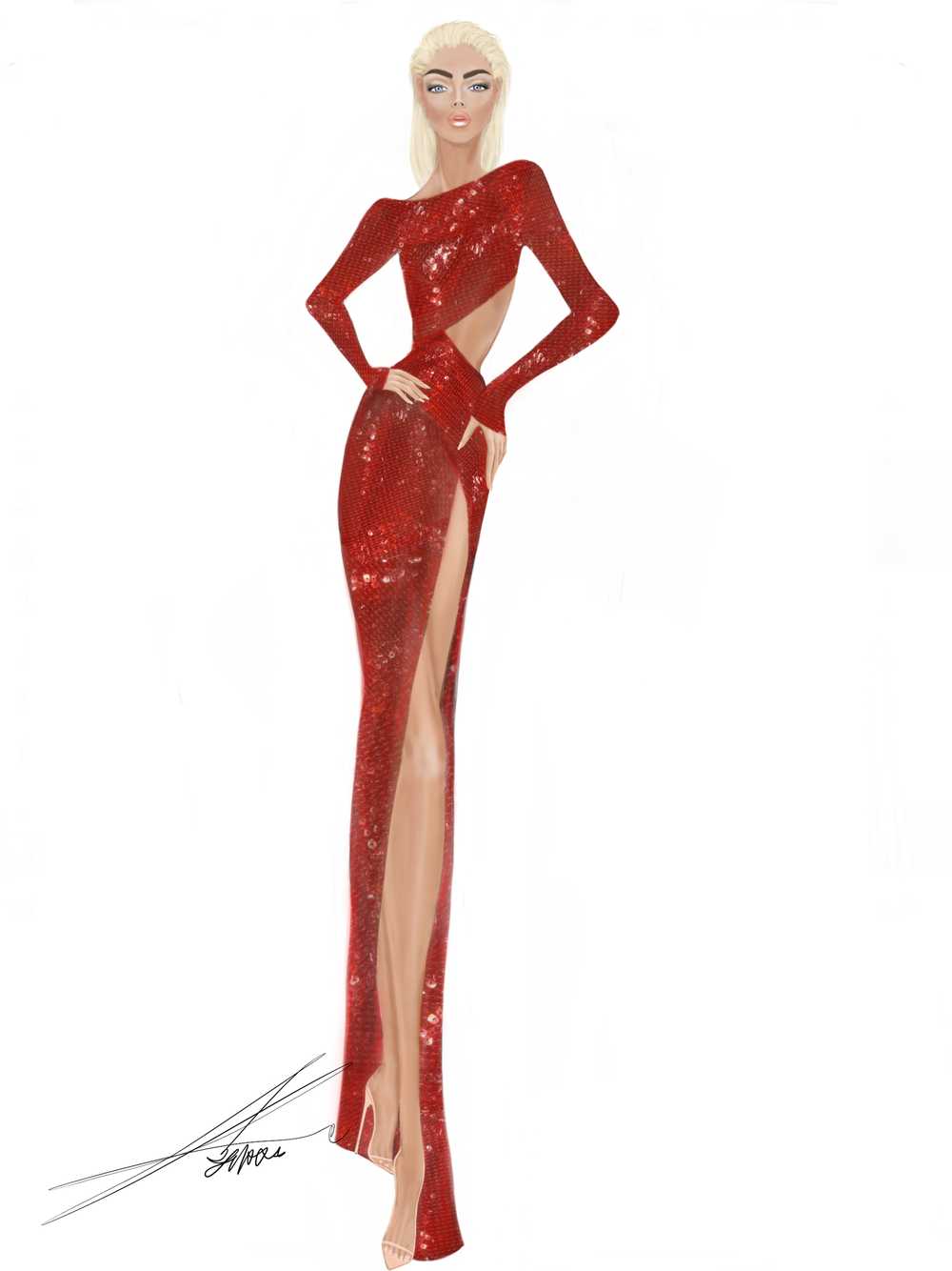 Galia Lahav Cabernet | Red Evening Dress | PRE-OW… - image 4
