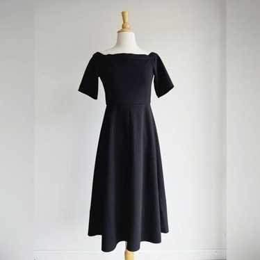 TIBI | Black Off Shoulder Midi Dress | 2 - image 1