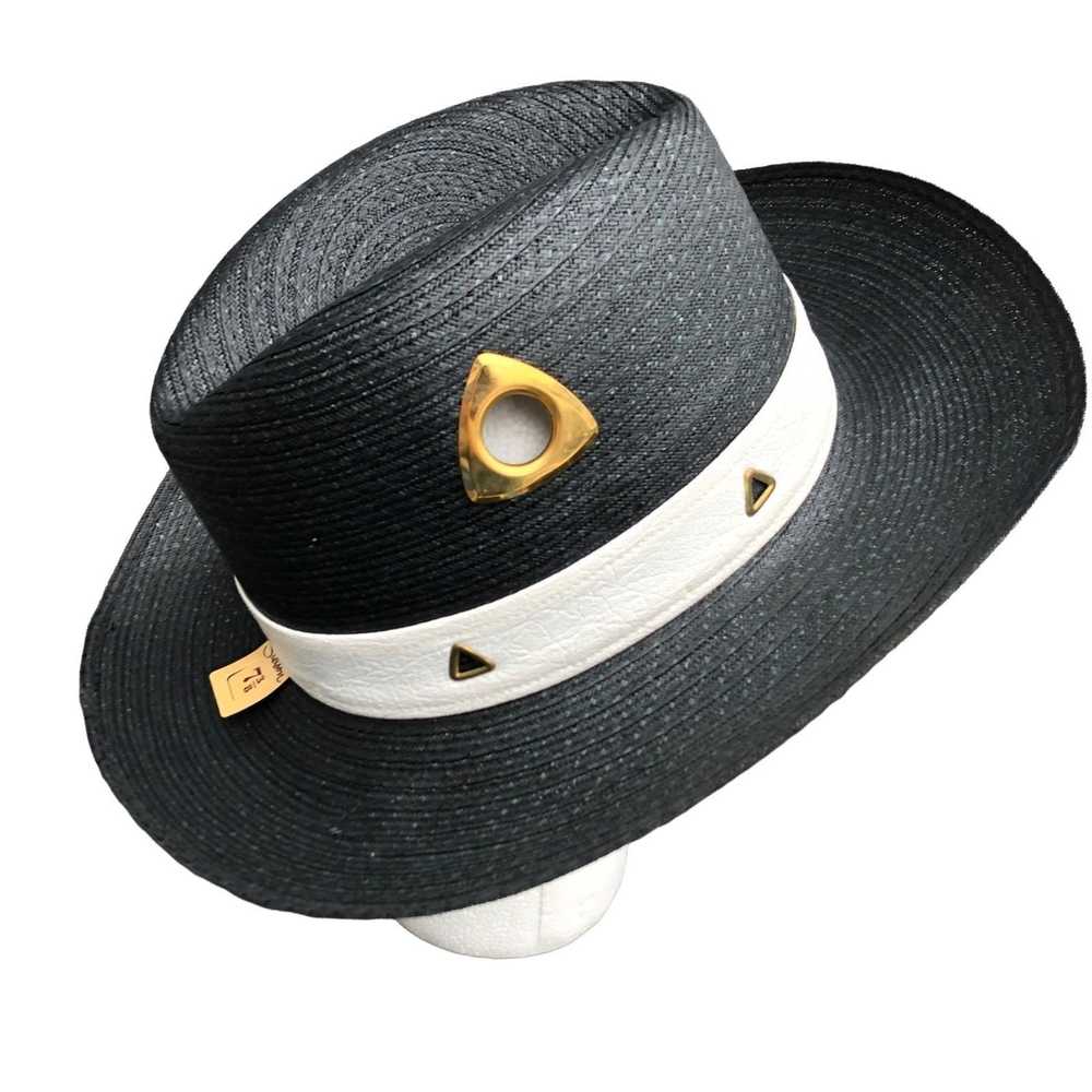Stetson Stetson Fedora Black Straw Panama Hat New… - image 6