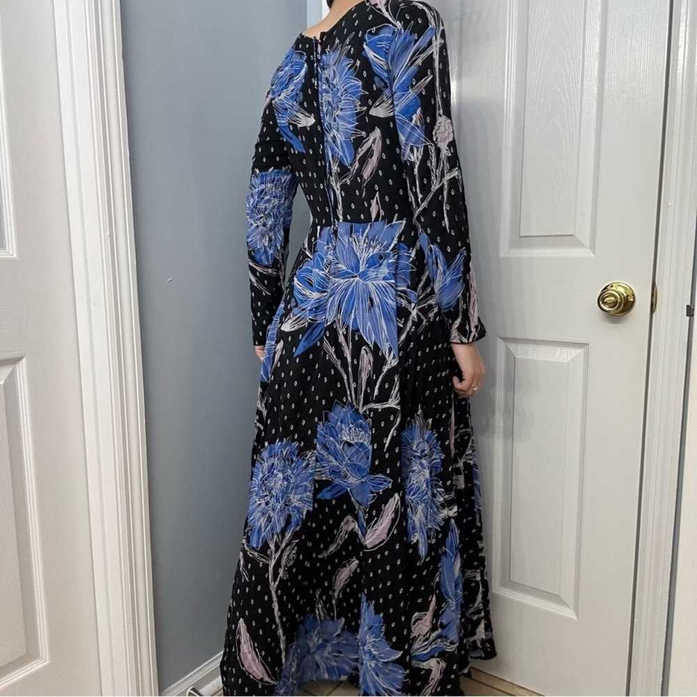 Free People Dress Maxi Long Sleeve Black Floral B… - image 3