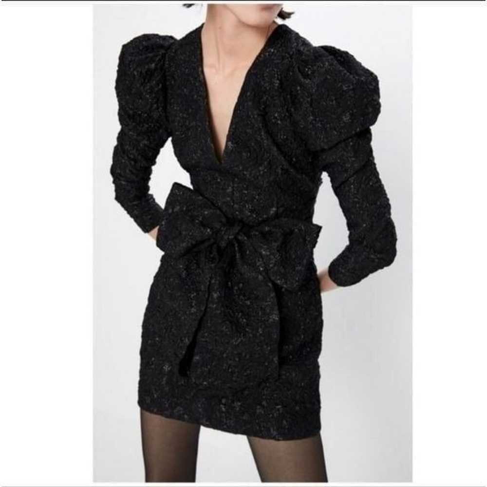 ZARA BLOGGER FAVE BLACK PUFF SHOULDER SLEEVE MINI… - image 7