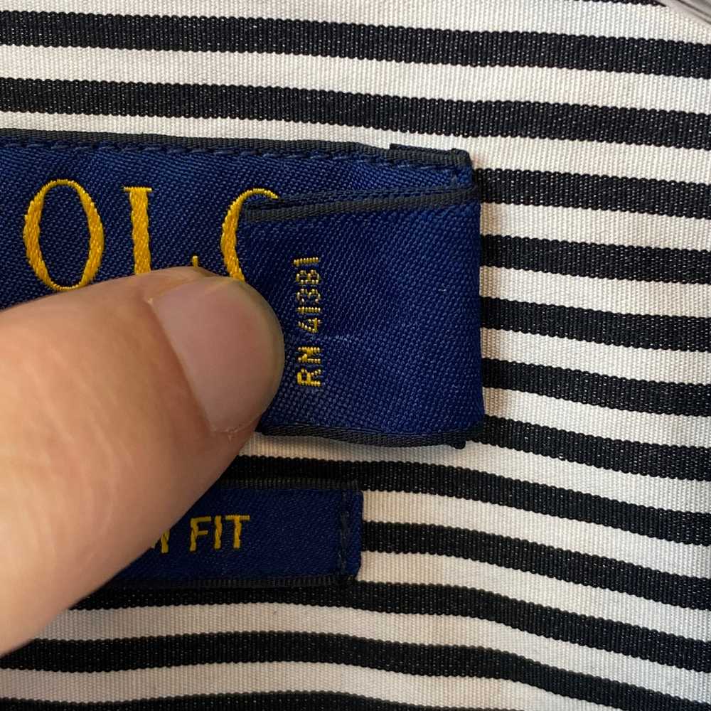 Polo Ralph Lauren Black/White Stripe Custom Fit C… - image 10