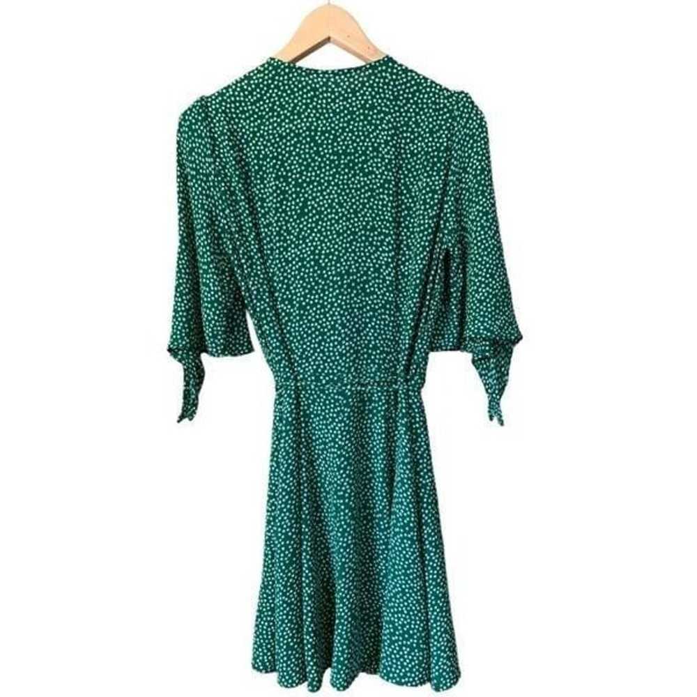 Reformation Sammy Floral Wrap Mini Dress Green Si… - image 2