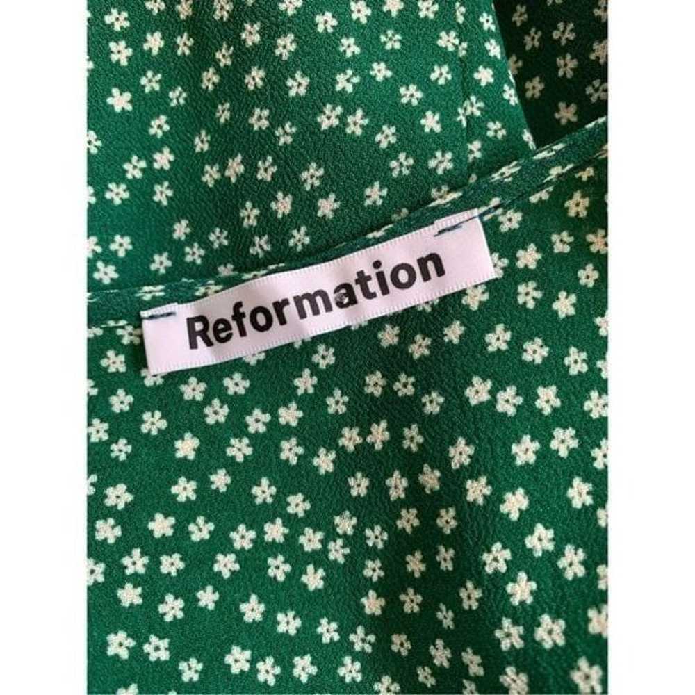 Reformation Sammy Floral Wrap Mini Dress Green Si… - image 9