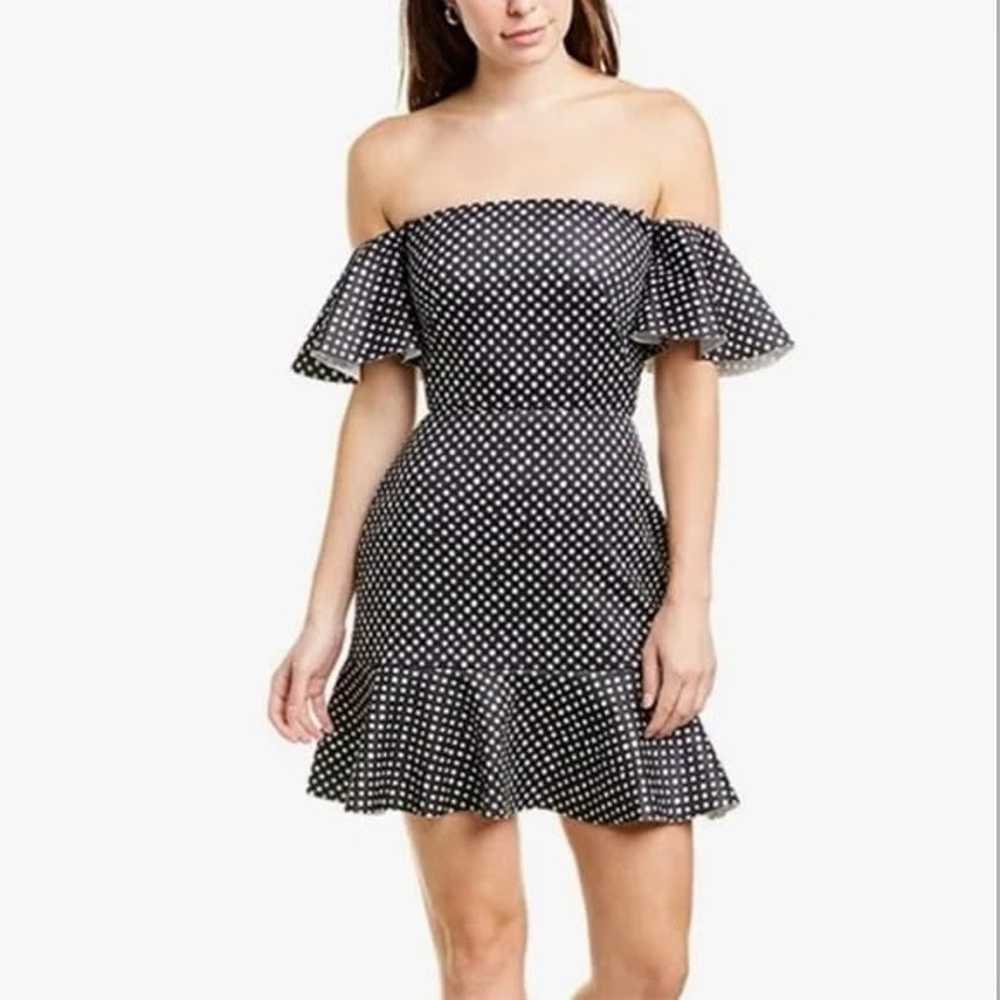 NWOT Saloni Amelia Dress Polka Dot Size 6 - image 3