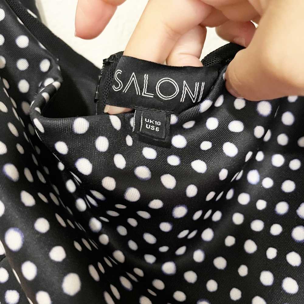 NWOT Saloni Amelia Dress Polka Dot Size 6 - image 6