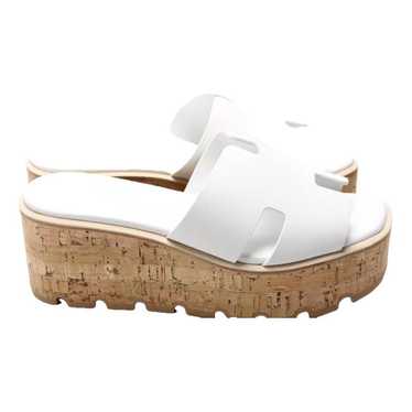 Hermès Eze 30 leather sandal - image 1