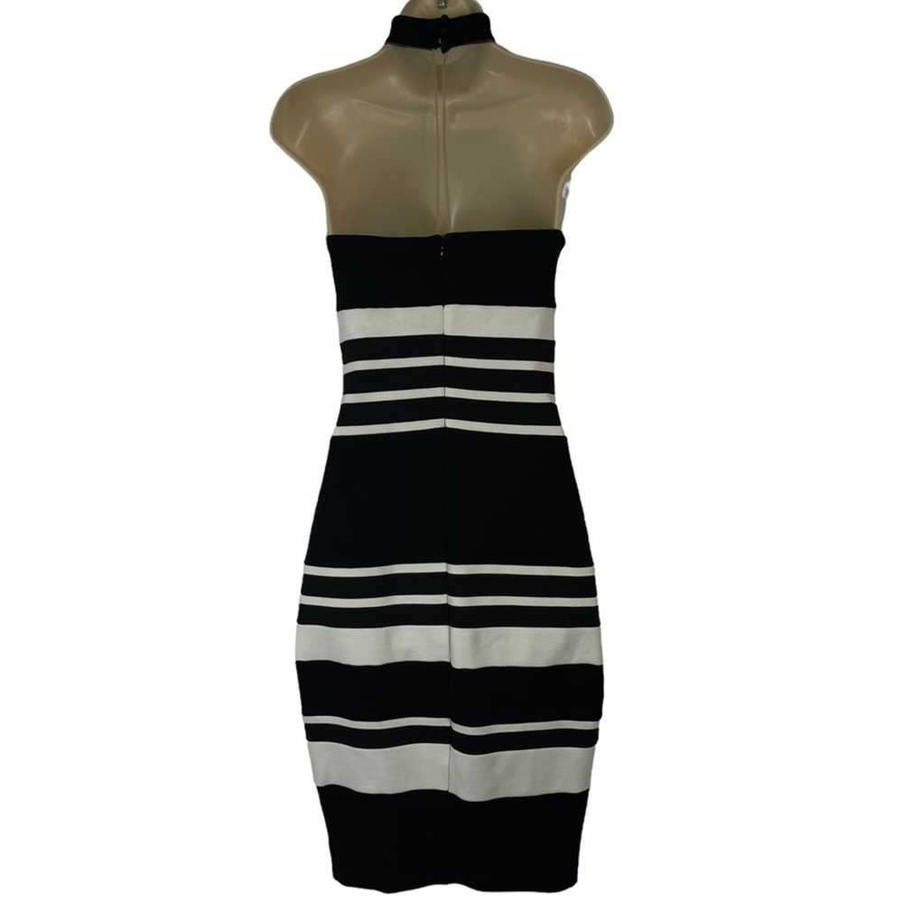 Bailey 44 Striped Sheath Dress High Neck Illusion… - image 3