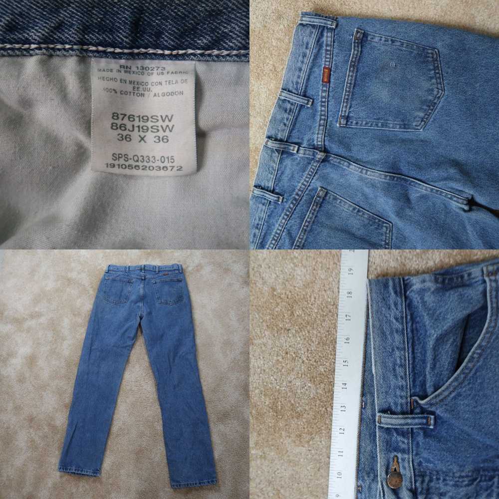Vintage Rustler Regular Fit Denim Jeans Dark Wash… - image 4
