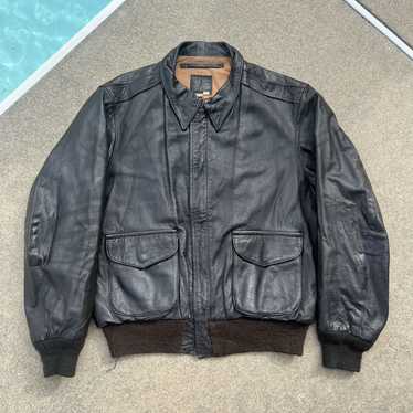 Made In Usa × Military × Vintage 70’s Leather A-2… - image 1