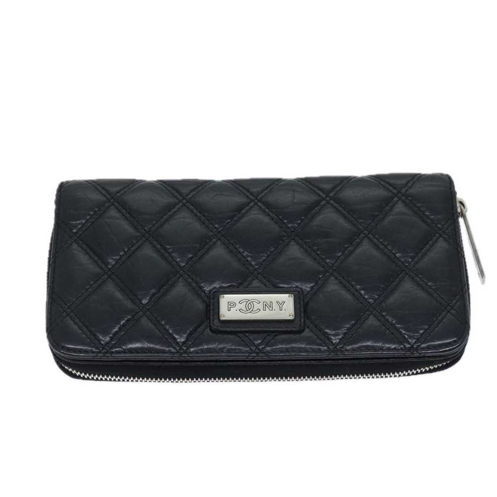 Chanel CHANEL Matelasse Long Wallet Leather Black… - image 2