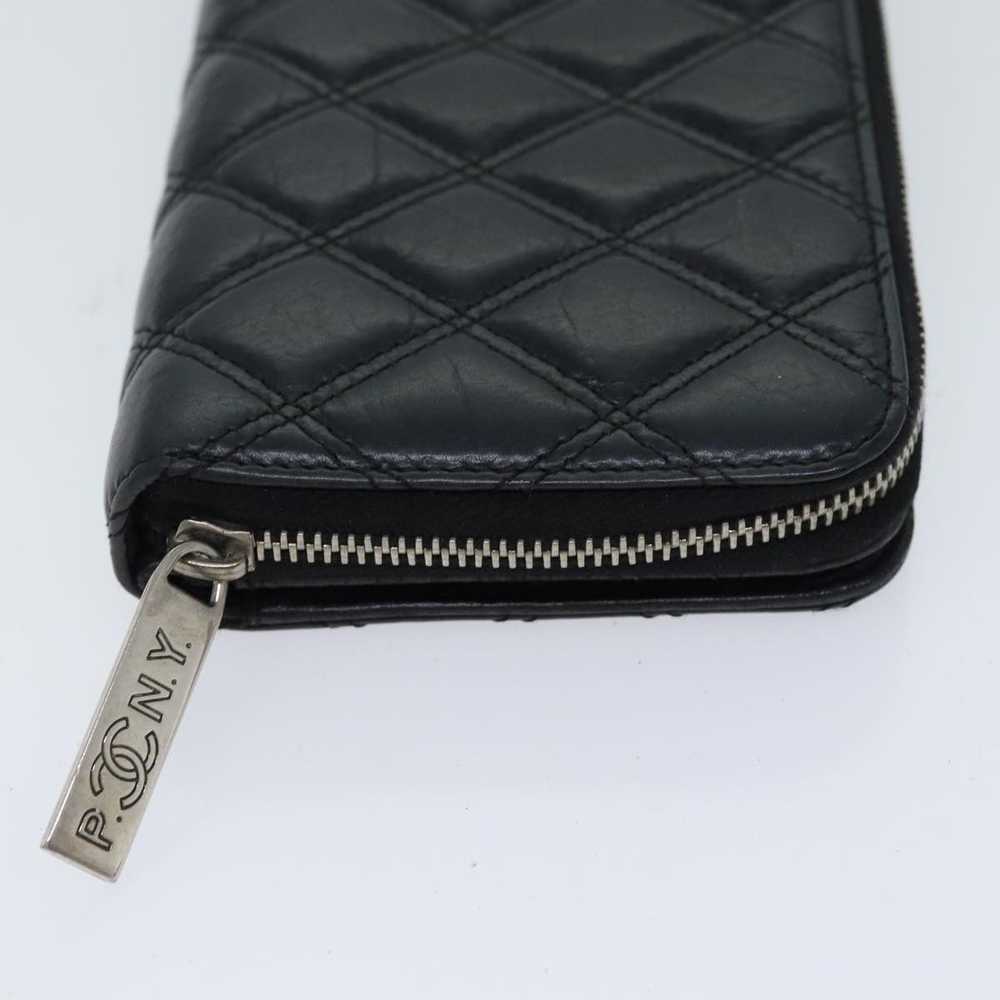 Chanel CHANEL Matelasse Long Wallet Leather Black… - image 5