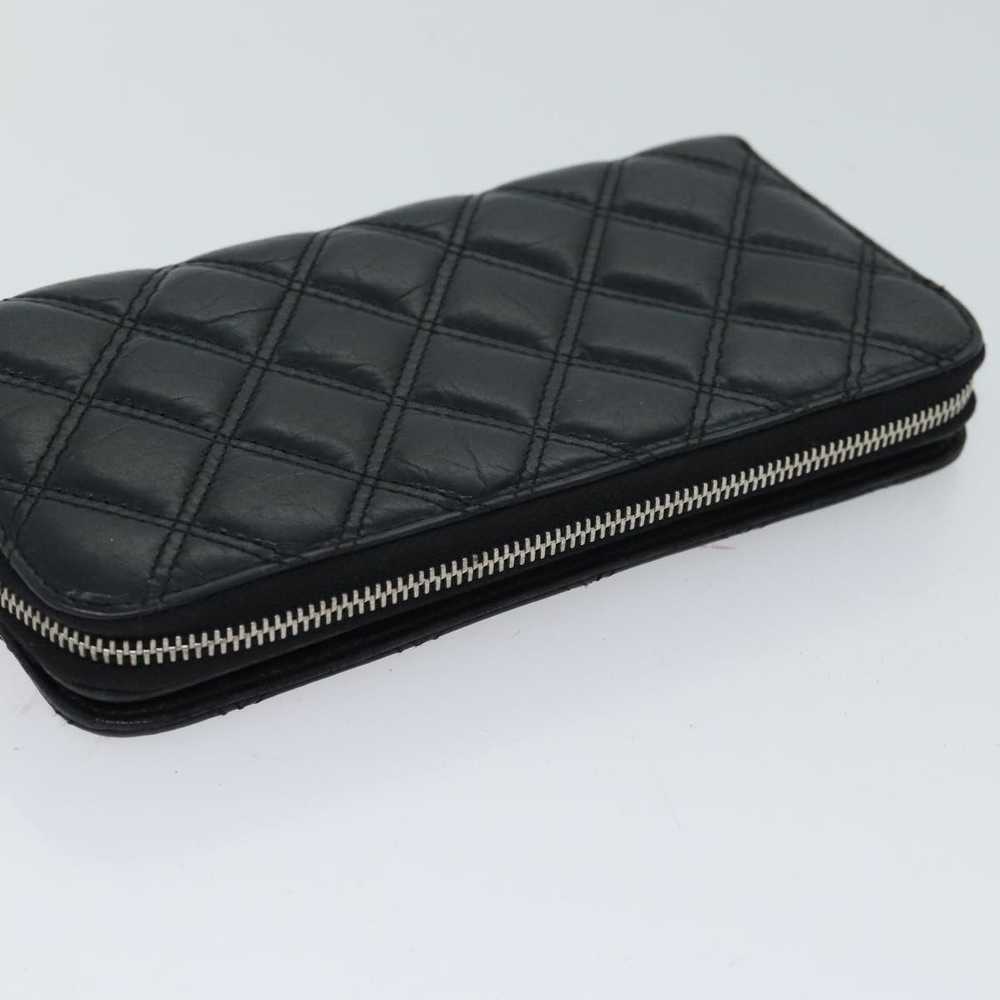 Chanel CHANEL Matelasse Long Wallet Leather Black… - image 6