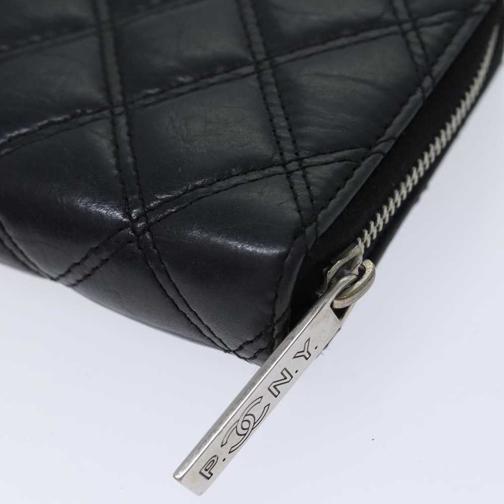 Chanel CHANEL Matelasse Long Wallet Leather Black… - image 8