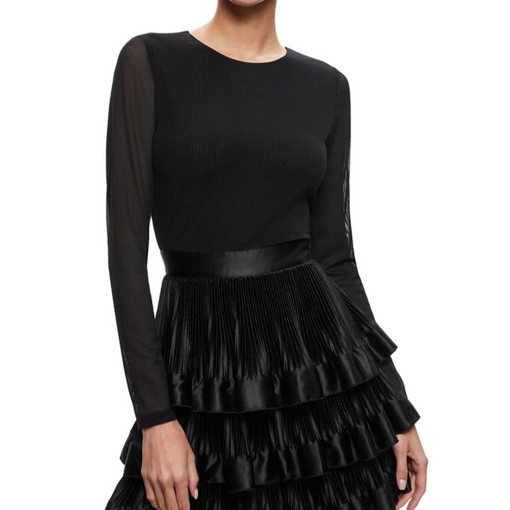 Alice+Olivia Chara Pleated Ruffled Midi Dress - image 3