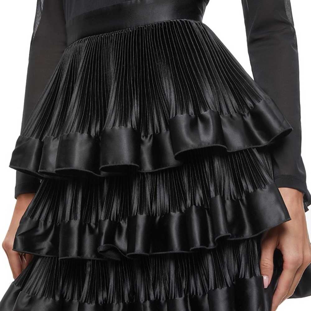 Alice+Olivia Chara Pleated Ruffled Midi Dress - image 4