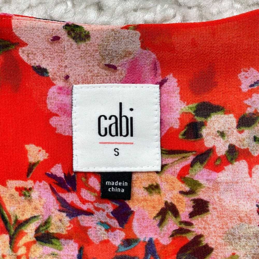 Vintage Cabi Lush Floral Cold Shoulder Blouse Ree… - image 3