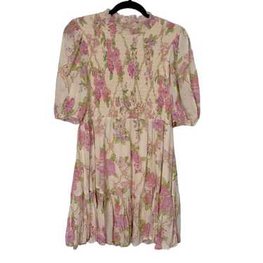 Spell & The Gypsy Blush Pink Floral Mini Dress Wo… - image 1
