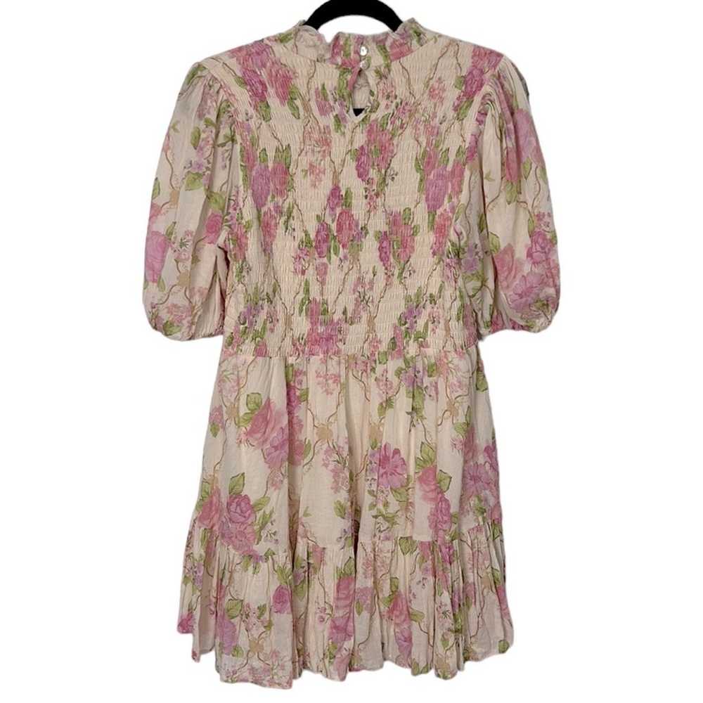Spell & The Gypsy Blush Pink Floral Mini Dress Wo… - image 6