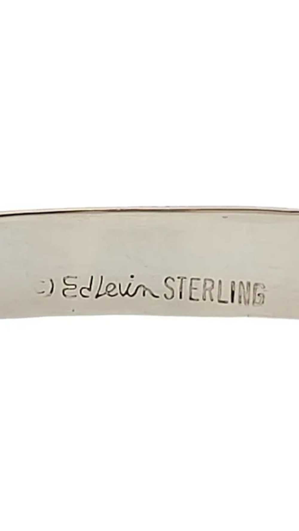 Ed Levin Sterling Silver Adjustable Slide Bangle … - image 6