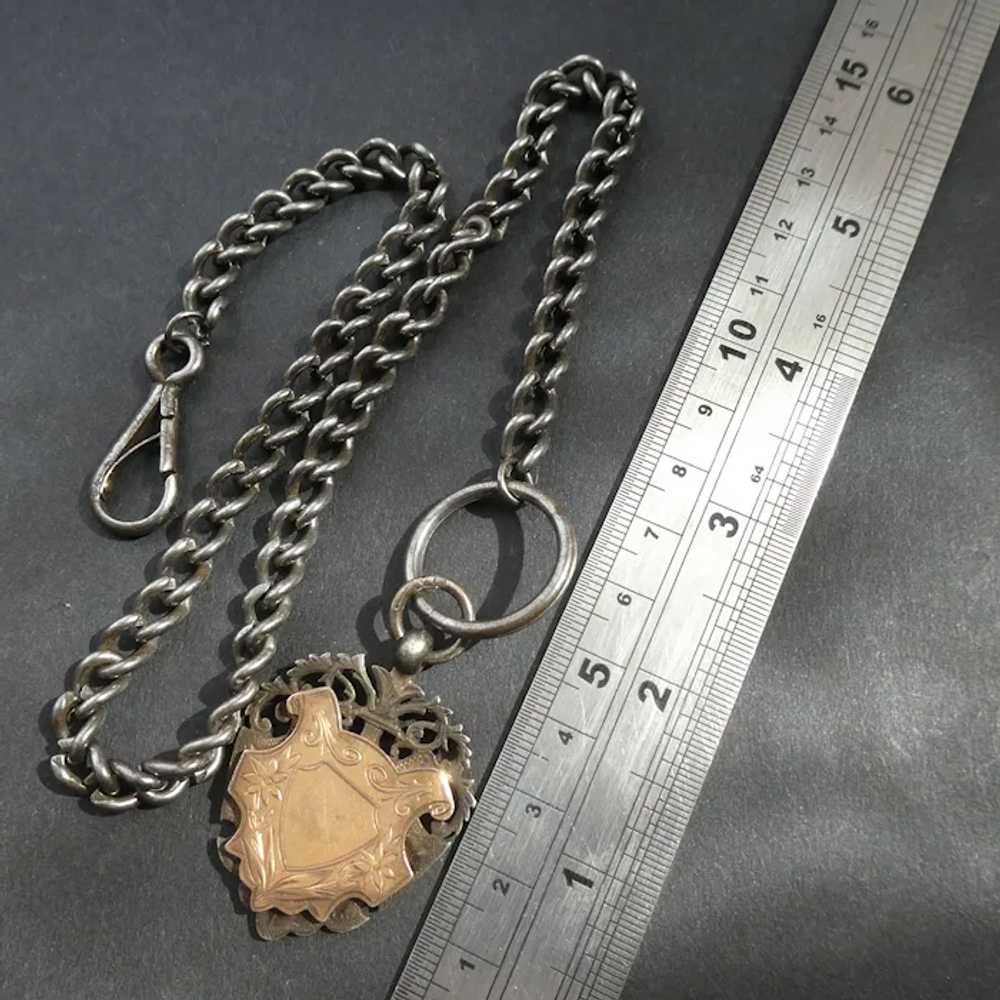 Antique Watch Chain & Fob Necklace: Georgian Stee… - image 8