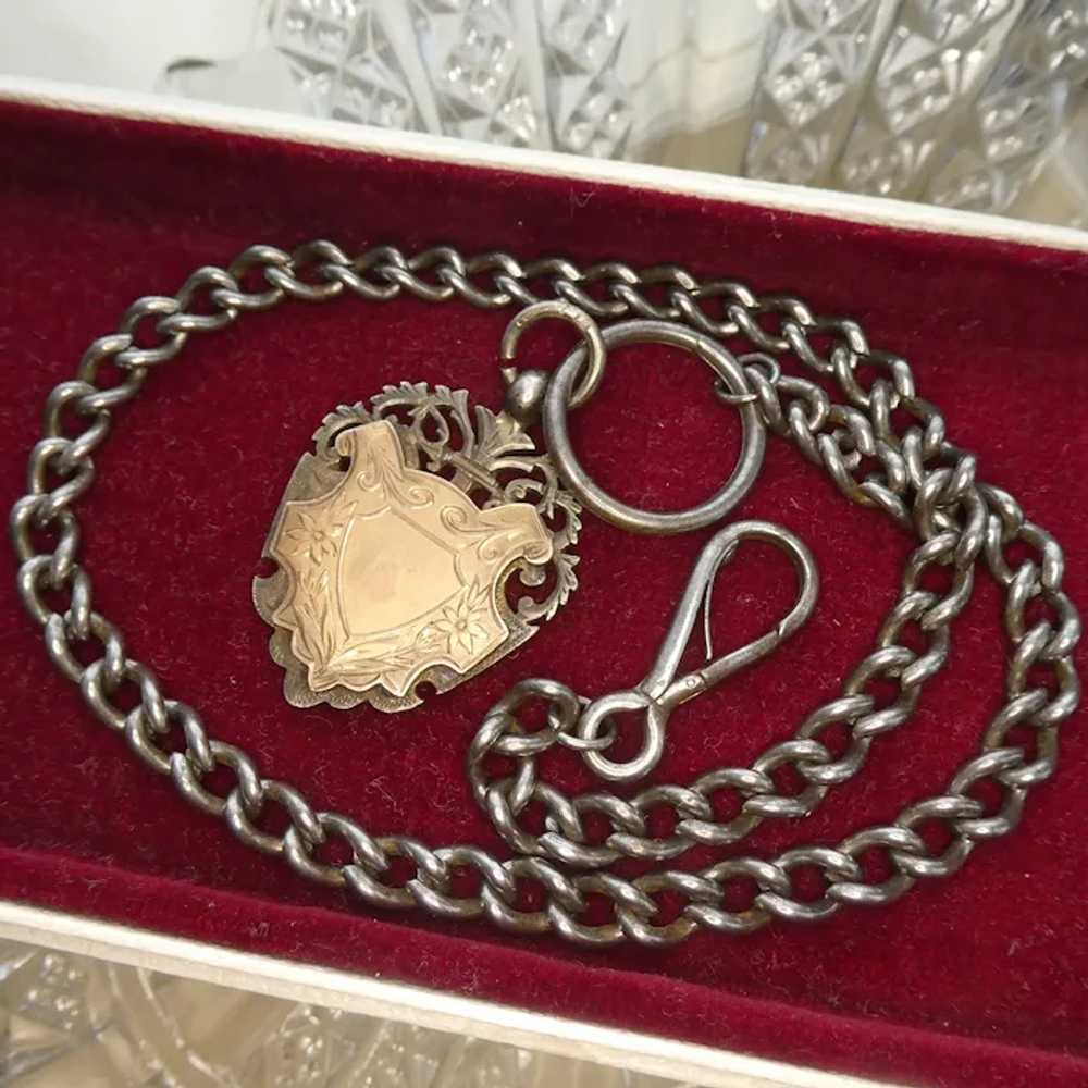 Antique Watch Chain & Fob Necklace: Georgian Stee… - image 9