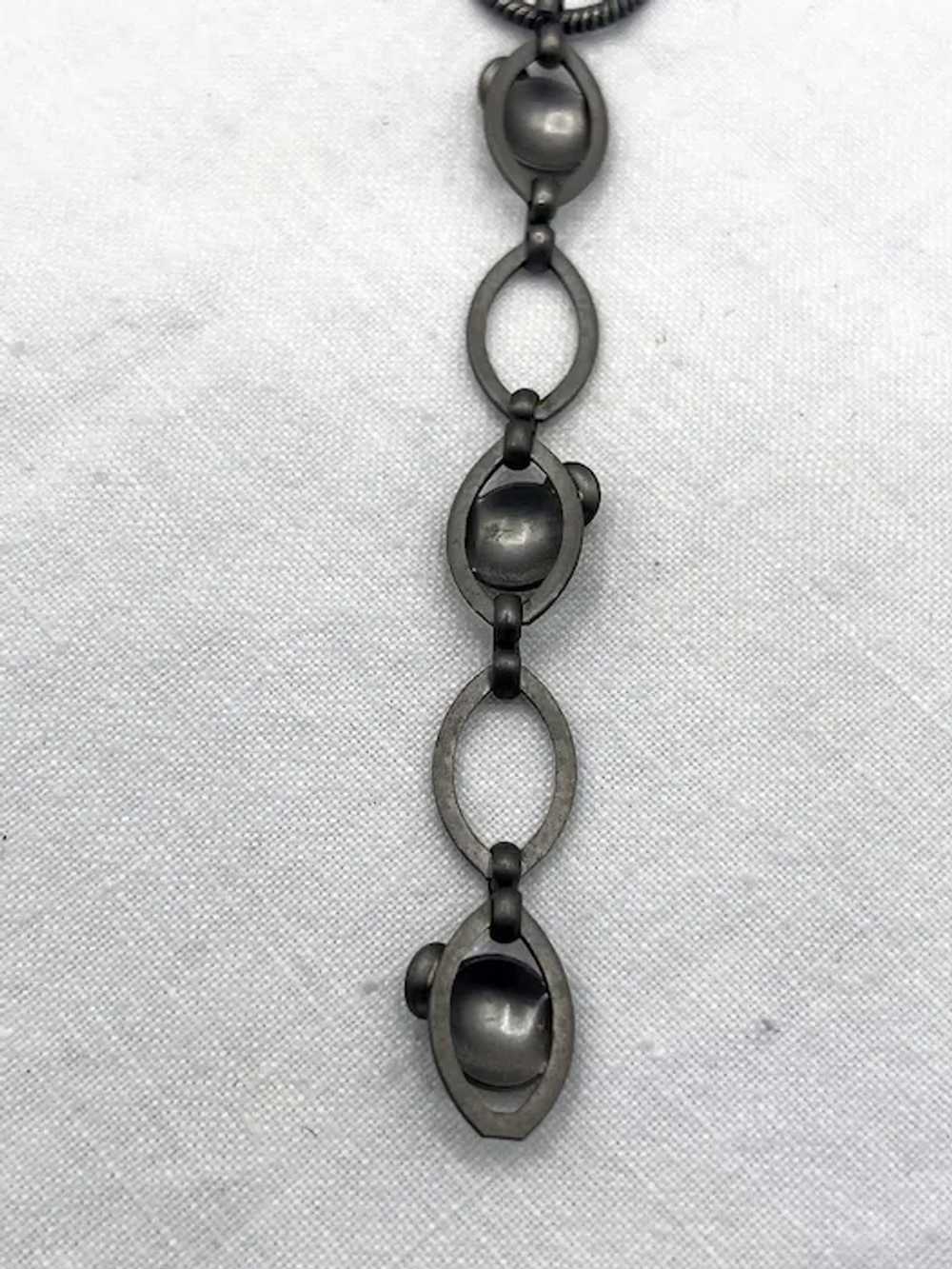 1980s Industrial Handcrafted silver tone Necklace… - image 6