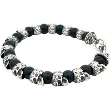 WILLIAM HENRY Alternating Shaman Onyx & Silver Sku