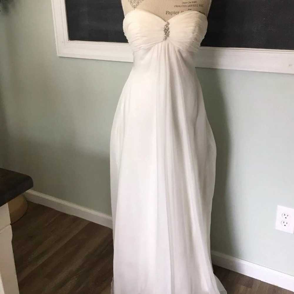 Nwot David Bridals Galina Ivory Wedding Dress Siz… - image 1