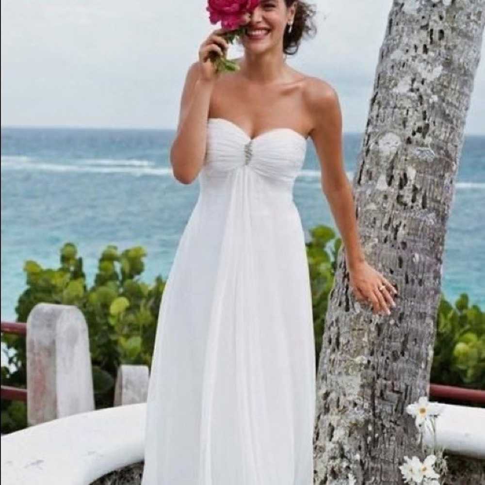 Nwot David Bridals Galina Ivory Wedding Dress Siz… - image 2