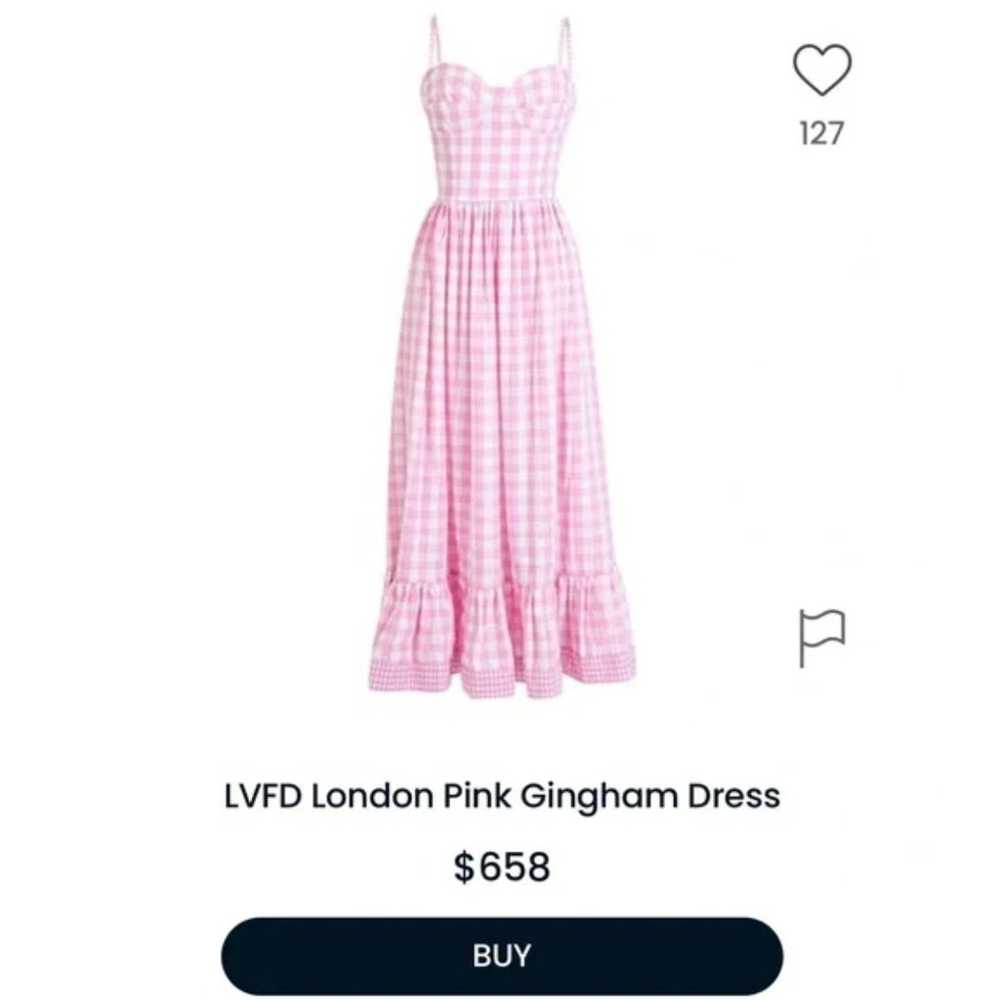 LVFD London Gingham Ruffle Midi Dress Womens Smal… - image 11