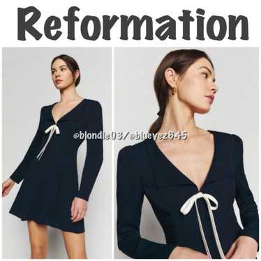 Reformation “Mavis” dress in navy 4 - image 1