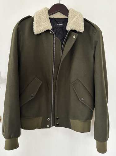 The Kooples THE KOOPLES GREEN WOOL BOMBER JACKET S