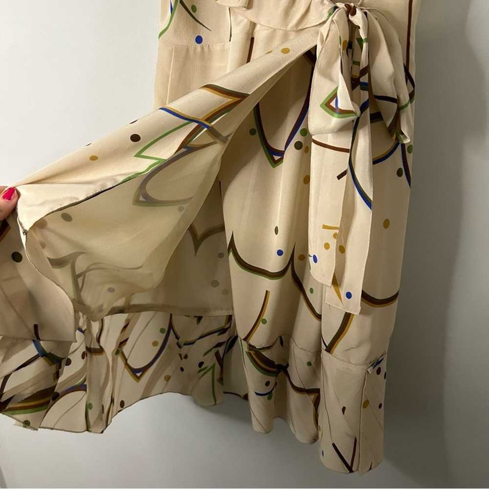 Prada Made In Italy Silk Printed Mini Wrap Dress - image 3