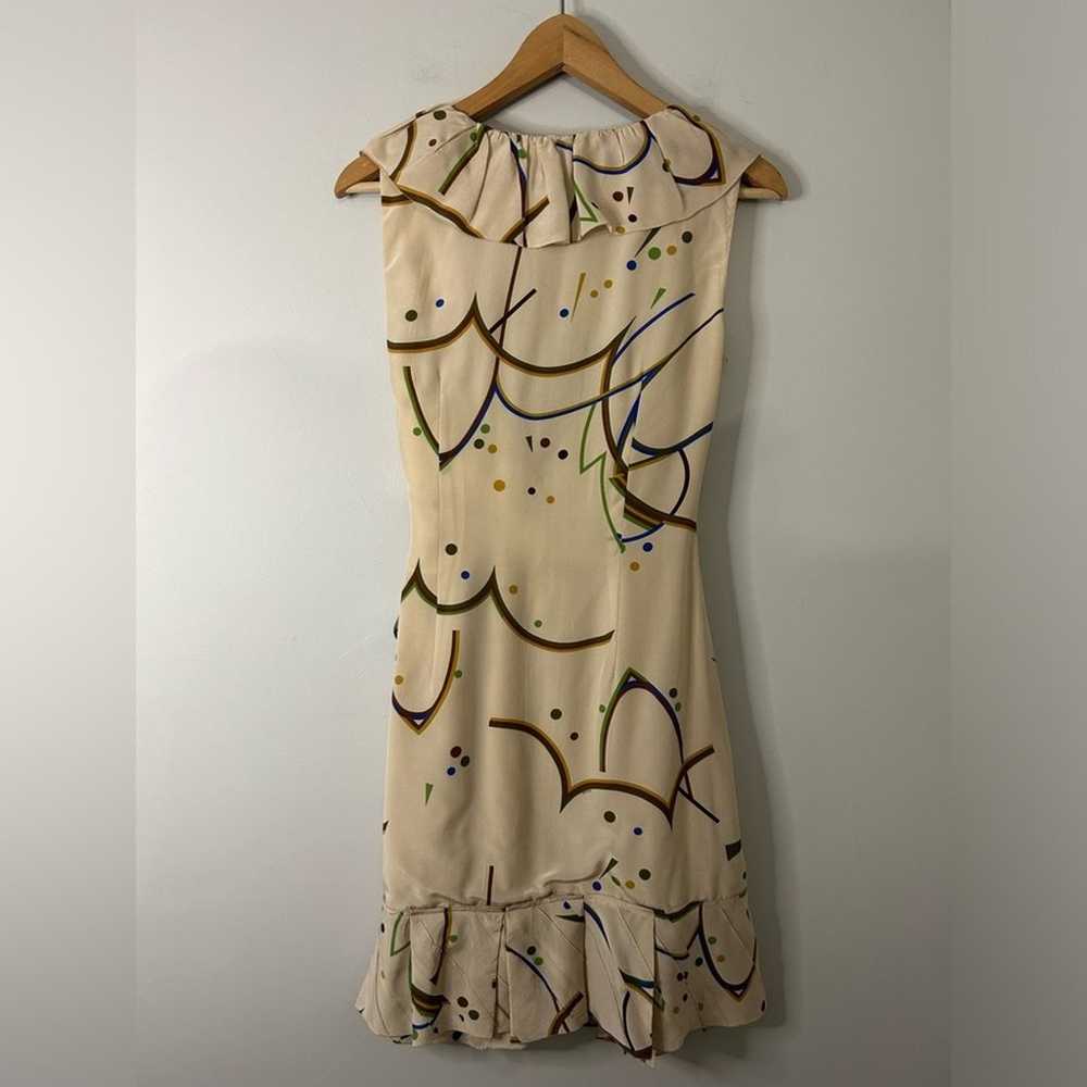 Prada Made In Italy Silk Printed Mini Wrap Dress - image 6