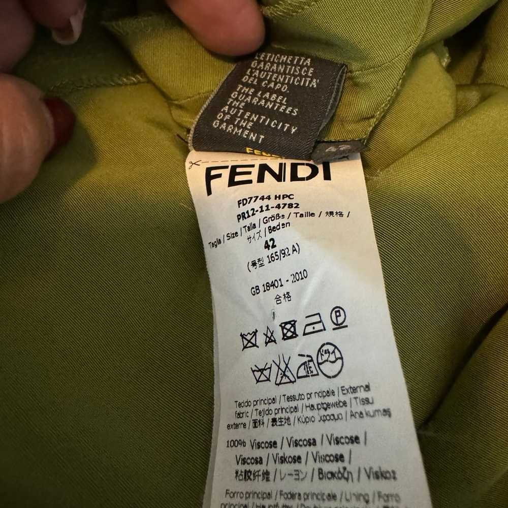 Fendi Green Cutout Dress With Belt 6 - image 11